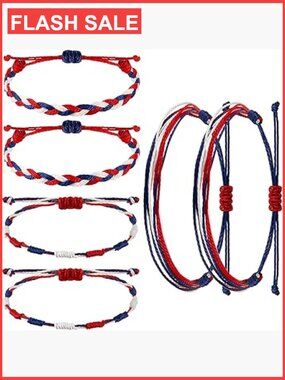 Adjustable Knot String Bracelets Set - Protection Amulet Good Luck 6 Pieces